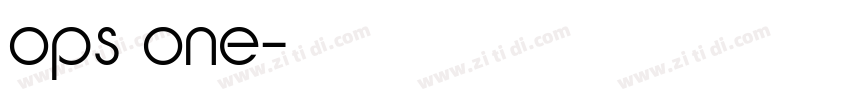 ops one字体转换